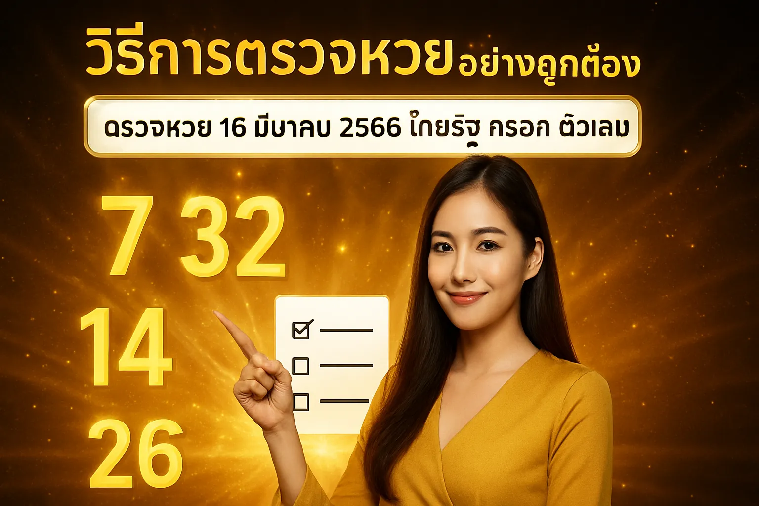 ภาพประกอบหัวข้อ วิธีการตรวจหวยอย่างถูกต้อง