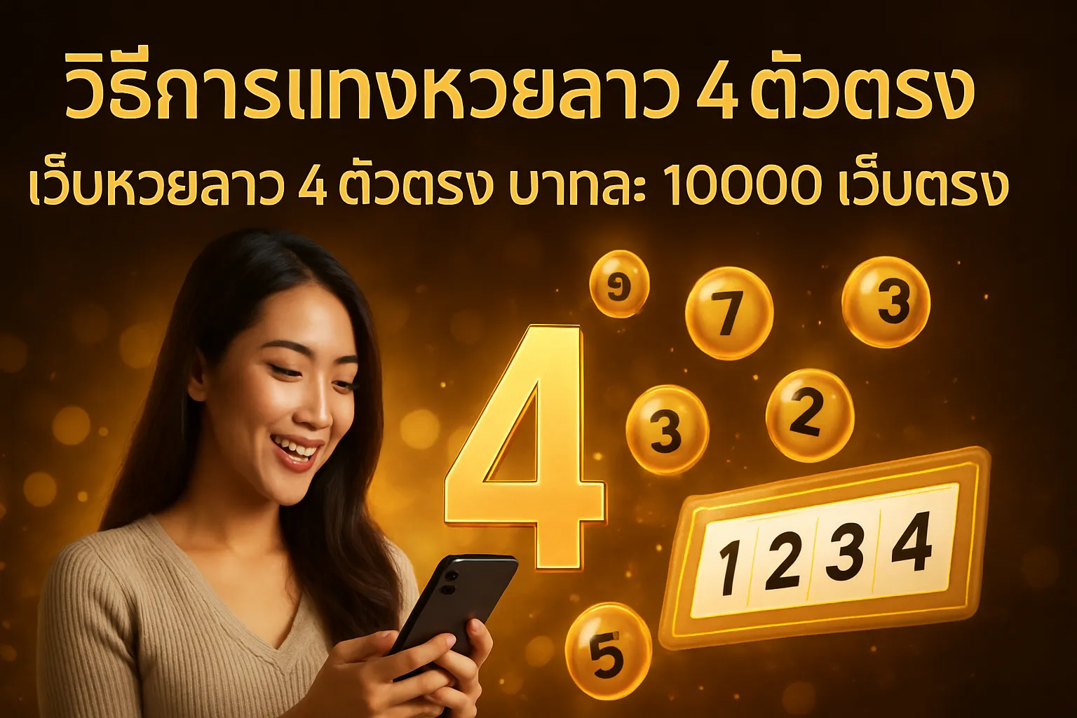 ภาพประกอบหัวข้อ วิธีการแทงหวยลาว 4 ตัวตรง