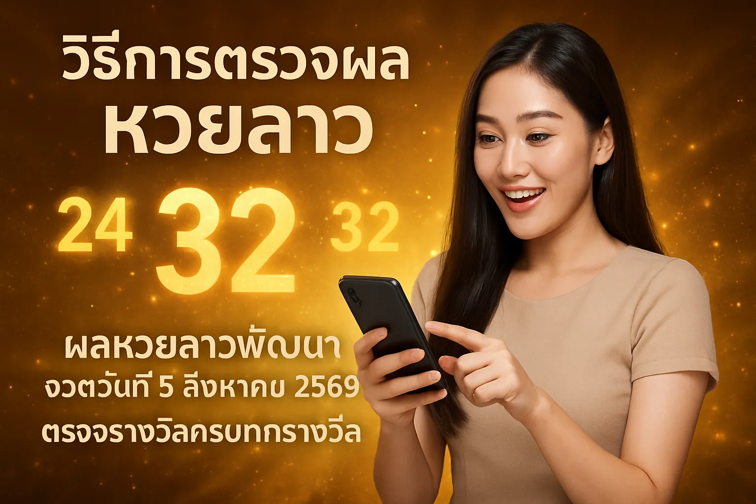 ภาพประกอบหัวข้อ วิธีการตรวจผลหวยลาว