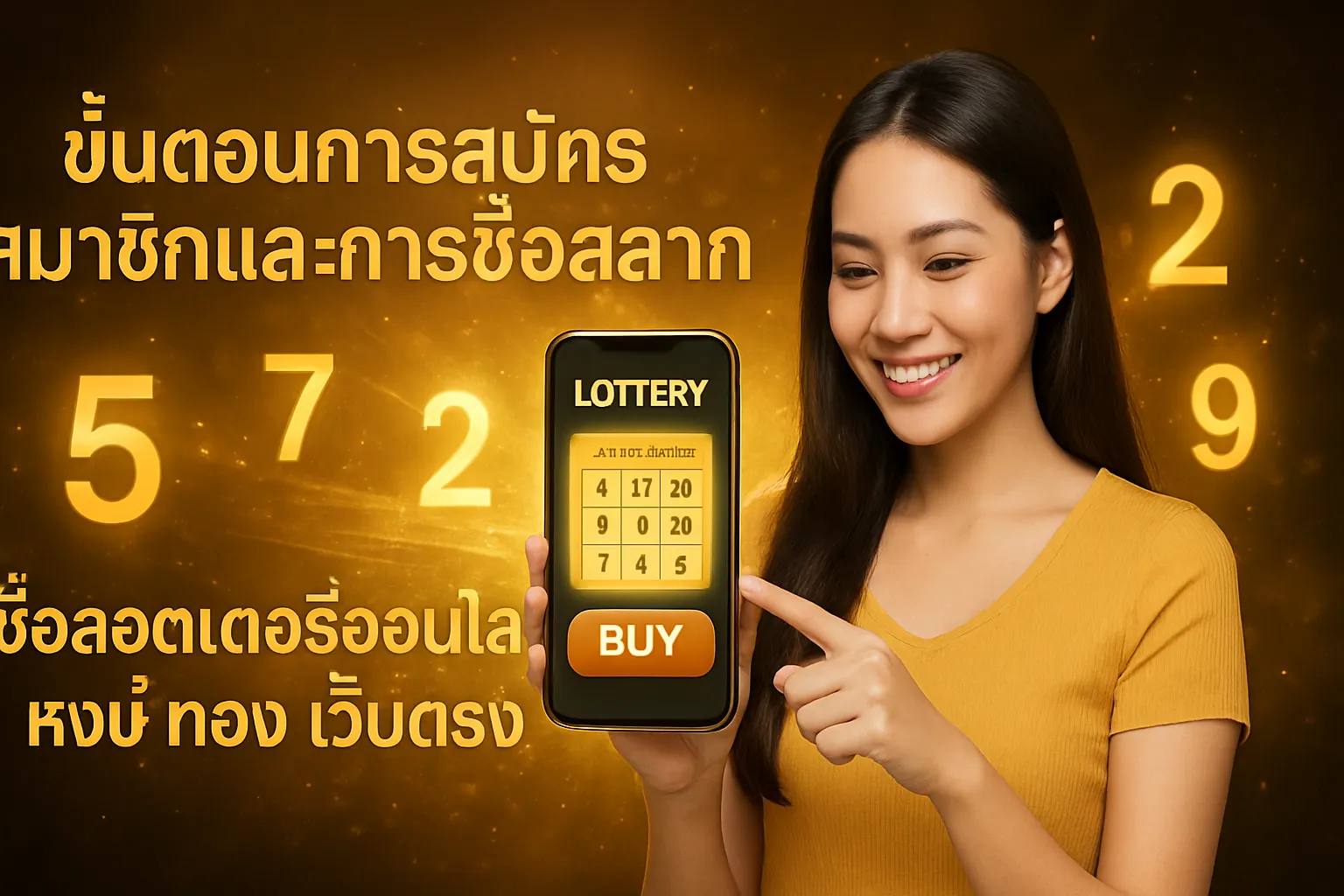 ภาพประกอบหัวข้อ ขั้นตอนการสมัครสมาชิกและการซื้อสลาก